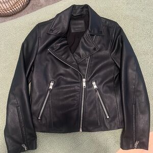 ALL SAINTS Dalby Slim Fit Faux Biker Jacket